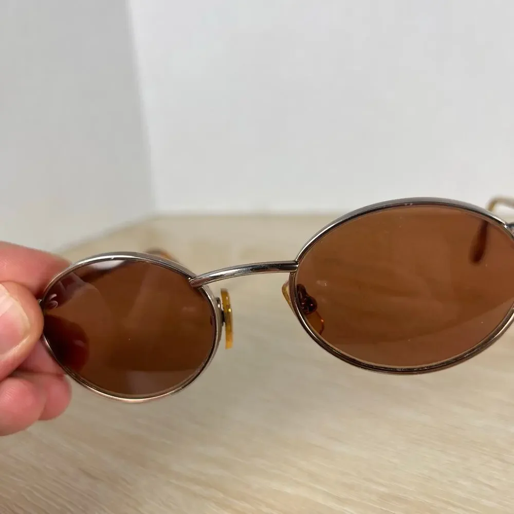 Vintage Serengeti 6412 Sunglasses Red Tinted Lenses Japan Oval Metal